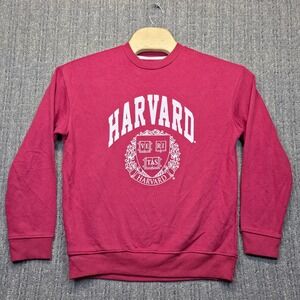 Harvard University Sweatshirt Mens S Small Crewneck Crimson Red Sinsay College